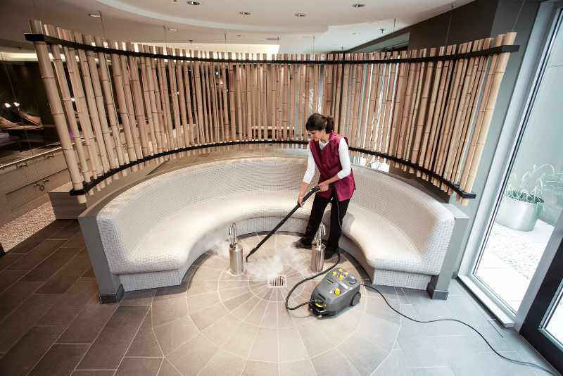 Steam cleaning a hotel or spa